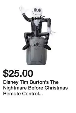 Five Below Disney Tim Burton's The Nightmare Before Christmas Remote Control Inflatable Jack Skellington offer