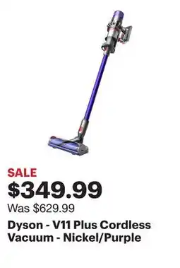 Best Buy Dyson - V11 Plus Cordless Vacuum - Nickel/Purple offer