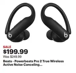 Best Buy Beats - Powerbeats Pro 2 True Wireless Active Noise Canceling Earbuds - Jet Black offer