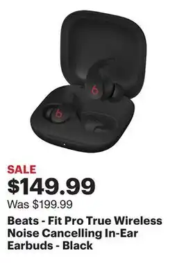 Best Buy Beats - Fit Pro True Wireless Noise Cancelling In-Ear Earbuds - Black offer