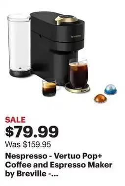 Best Buy Nespresso - Vertuo Pop+ Coffee and Espresso Maker by Breville - Matte Black offer