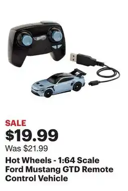 Best Buy Hot Wheels - 1:64 Scale Ford Mustang GTD Remote Control Vehicle offer