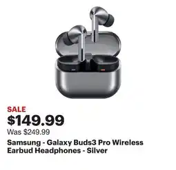 Best Buy Samsung - Galaxy Buds3 Pro Wireless Earbud Headphones - Silver offer