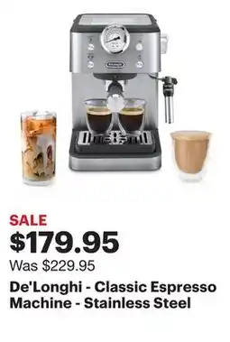 Best Buy De'Longhi - Classic Espresso Machine - Stainless Steel offer