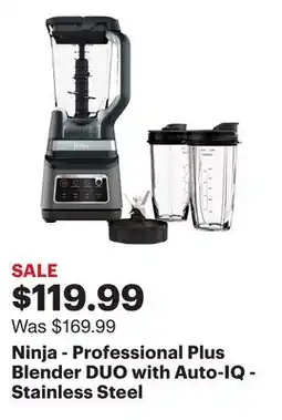 Best Buy Ninja - Professional Plus Blender DUO with Auto-IQ - Stainless Steel offer
