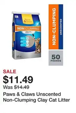 Tractor Supply Company Paws & Claws Unscented Non-Clumping Clay Cat Litter offer