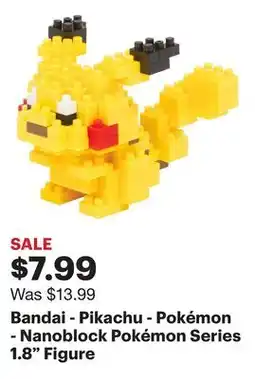 Best Buy Bandai - Pikachu - Pokémon - Nanoblock Pokémon Series 1.8 Figure offer