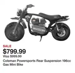 Tractor Supply Company Coleman Powersports Rear Suspension 196cc Gas Mini Bike offer