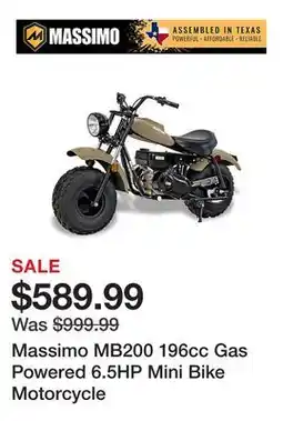 Tractor Supply Company Massimo MB200 196cc Gas Powered 6.5HP Mini Bike Motorcycle offer