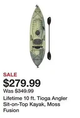 Tractor Supply Company Lifetime 10 ft. Tioga Angler Sit-on-Top Kayak, Moss Fusion offer