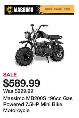 Tractor Supply Company Massimo MB200S 196cc Gas Powered 7.5HP Mini Bike Motorcycle offer