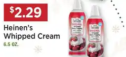 Heinen's Heinen's Whipped Cream offer