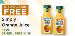 Heinen's Simply Orange Juice offer
