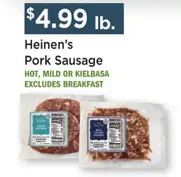 Heinen's Heinen's Pork Sausage offer