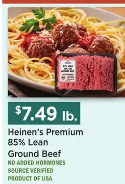 Heinen's Heinen's Premium 85% Lean Ground Beef offer