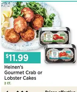 Heinen's Heinen's Gourmet Crab or Lobster Cakes offer