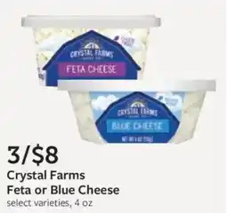 Fareway Crystal Farms Feta or Blue Cheese offer