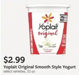 Fareway Yoplait Original Smooth Style Yogurt offer