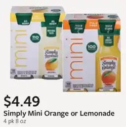 Fareway Simply Mini Orange or Lemonade offer