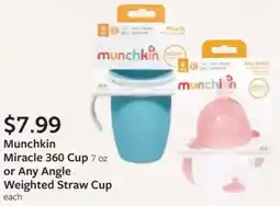 Fareway Munchkin Miracle 360 Cup or Any Angle Weighted Straw Cup offer
