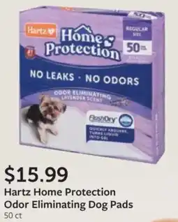 Fareway Hartz Home Protection Odor Eliminating Dog Pads offer