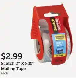 Fareway Scotch 2" X 800" Mailing Tape offer