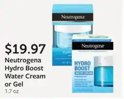 Fareway Neutrogena Hydro Boost Water Cream or Gel offer
