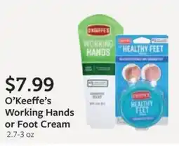 Fareway O'Keeffe's Working Hands or Foot Cream offer