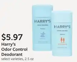 Fareway Harry's Odor Control Deodorant offer