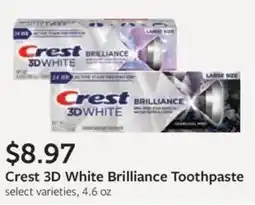 Fareway Crest 3D White Brilliance Toothpaste offer