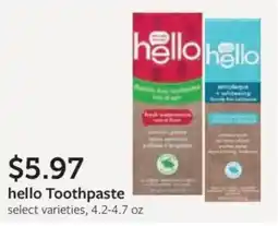 Fareway Hello toothpaste offer