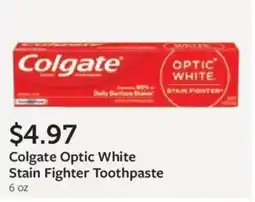 Fareway Colgate Optic White Stain Fighter Toothpaste offer