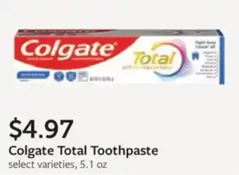 Fareway Colgate Total Toothpaste offer