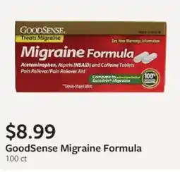 Fareway GoodSense Migraine Formula offer
