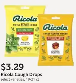 Fareway Ricola Cough Drops offer