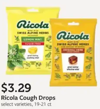 Fareway Ricola Cough Drops offer