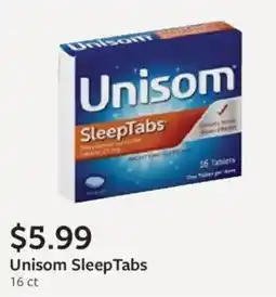 Fareway Unisom sleep tabs offer