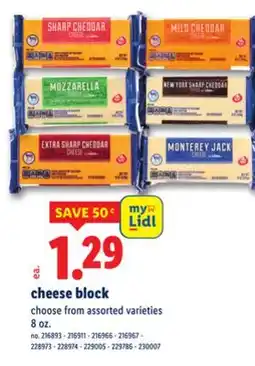 Lidl cheese block offer