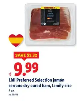 Lidl Lidl Preferred Selection jamón serrano dry cured ham, family size offer