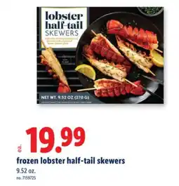 Lidl frozen lobster half-tail skewers offer