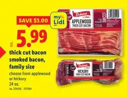 Lidl thick cut bacon smoked bacon, family size offer