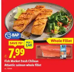 Lidl Fish Market fresh Chilean Atlantic salmon whole fillet offer