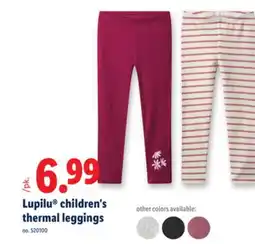 Lidl Lupilu children's thermal leggings offer