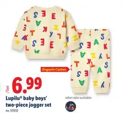 Lidl Lupilu baby boys' two-piece jogger set offer