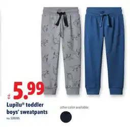 Lidl Lupilu toddler boys' sweatpants offer