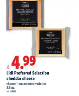 Lidl Lidl Preferred Selection cheddar cheese offer