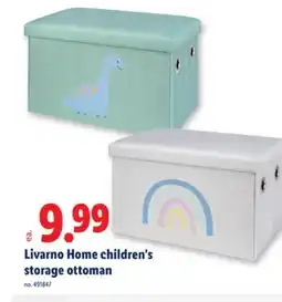 Lidl Livarno Home children's storage ottoman offer