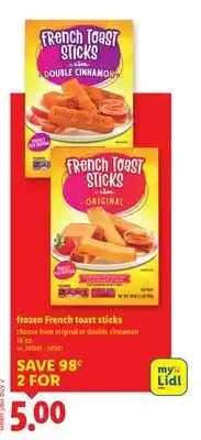 Lidl frozen French toast sticks offer