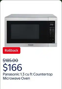 Walmart Panasonic 1.3 cu ft Countertop Microwave Oven in Glass Door offer