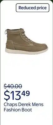 Walmart Chaps Derek Mens Moc Toe Fashion Boot offer
